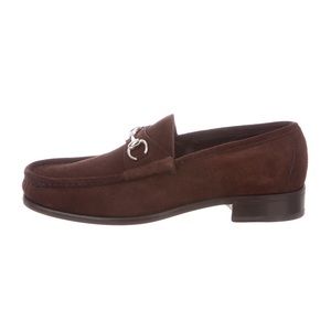 Gucci Suede Horsebit Loafers